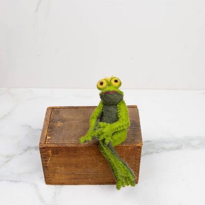 Frog Prince Felted Toy from The Winding Road