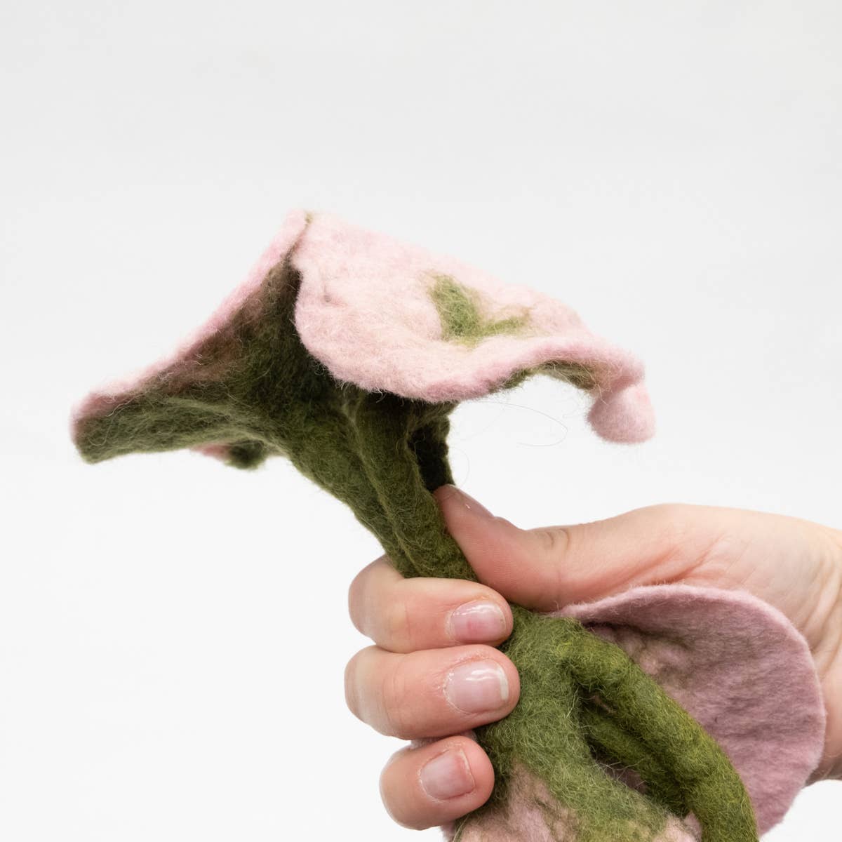 Pink - Felt Flower Vine Garland by The Winding Road - Maine Yarn & Fiber Supply