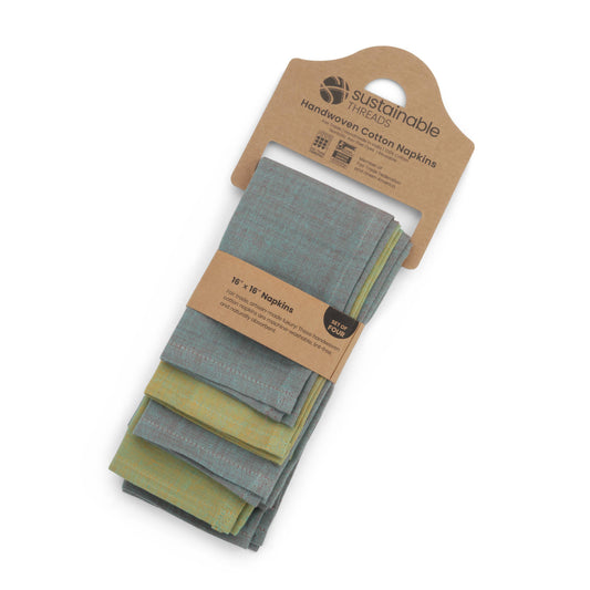 Patina Napkin Hand Woven Cotton (set of 4) from Sustainable Threads - Maine Yarn & Fiber Supply