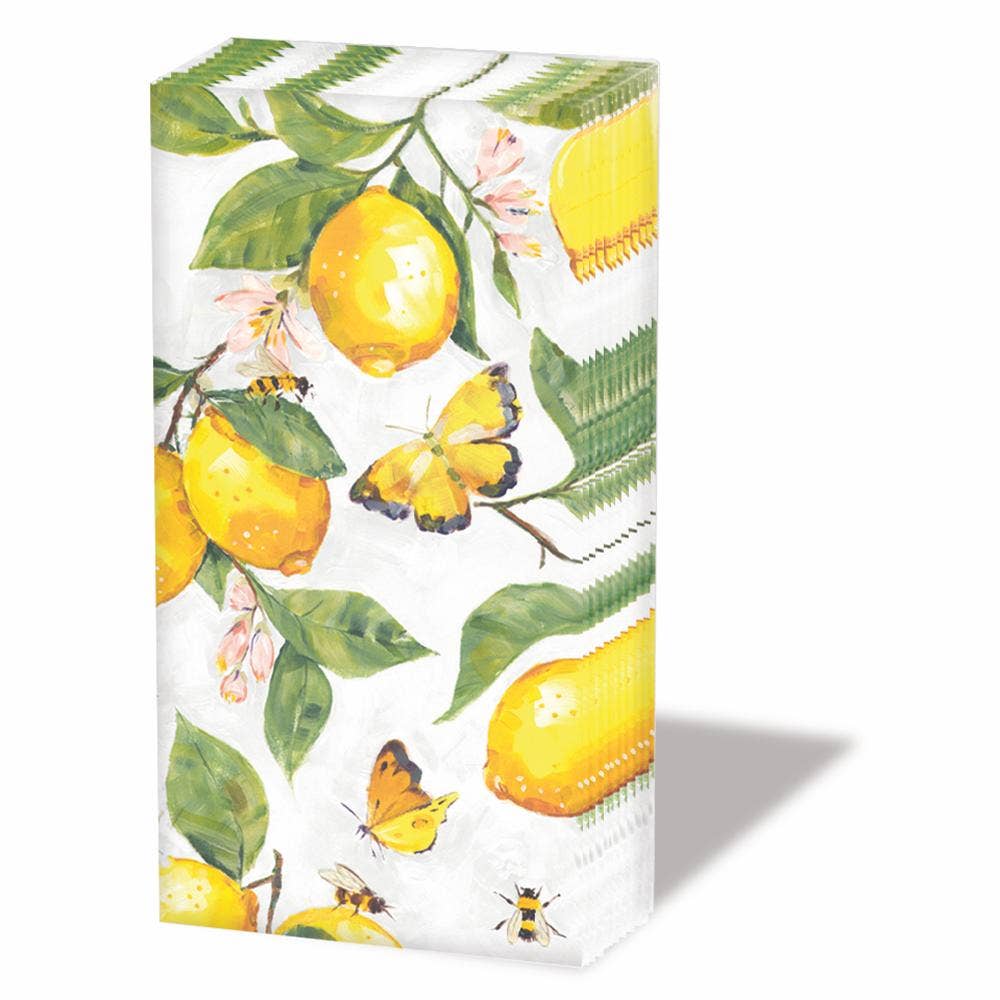 Fresh Lemons Pocket Tissue Pack from Paperproducts Design • Ambiente - Maine Yarn & Fiber Supply