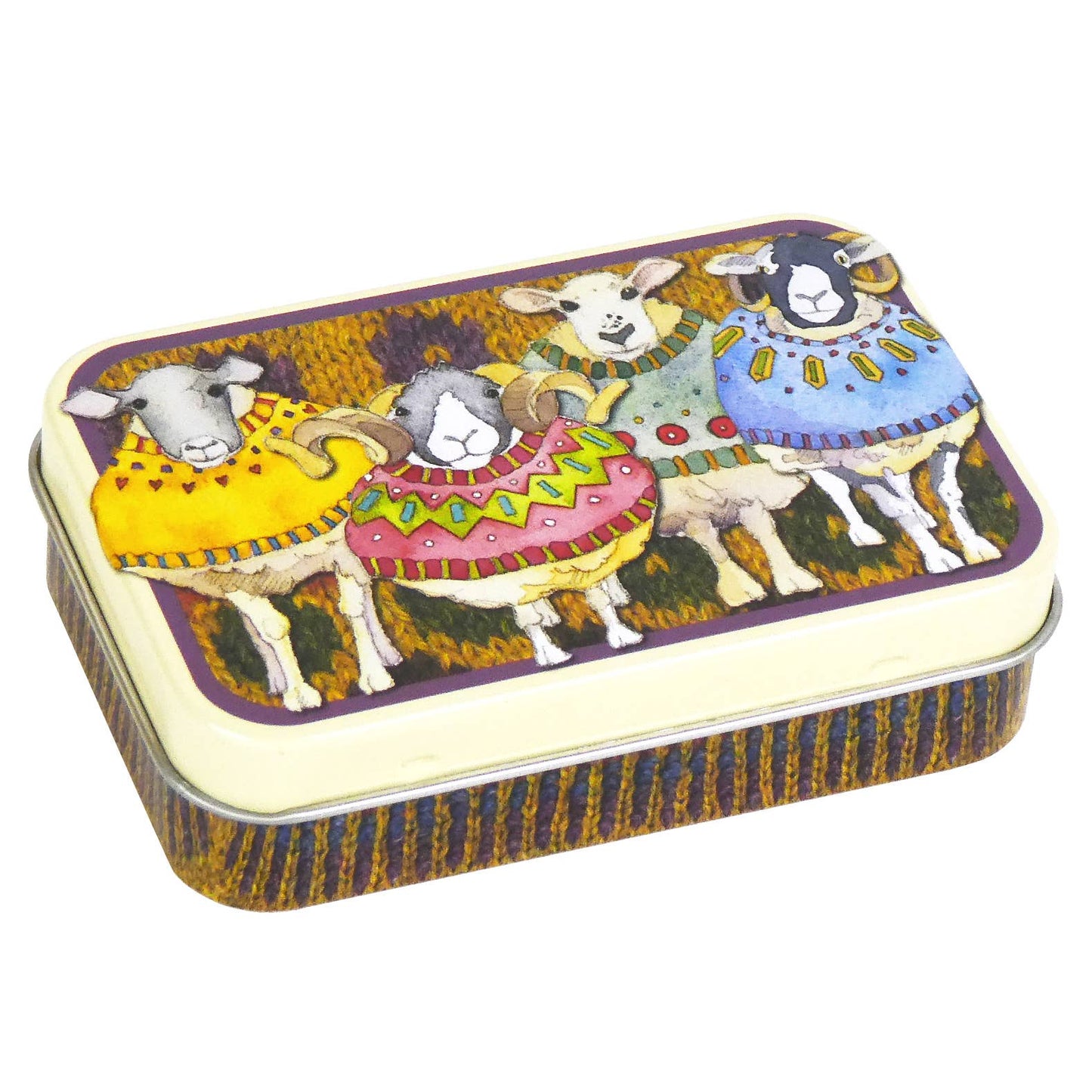 Sheep In Sweaters Mini Rectangular Tin from Emma Ball Ltd