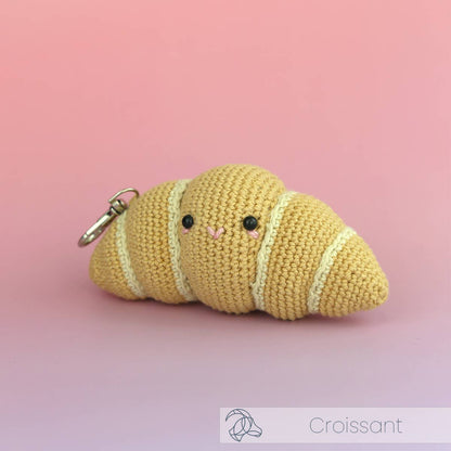 Croissant Bag Charm Crochet Kit from Hardicraft