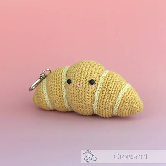 Croissant Bag Charm Crochet Kit from Hardicraft