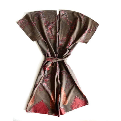 Paris Pink Floral Lounge Kimono/Robe Beach Coverup by Ichcha - Maine Yarn & Fiber Supply