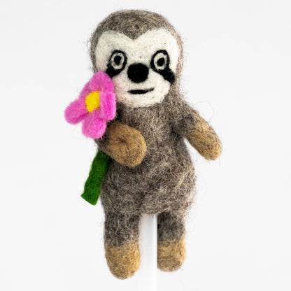 Sloth Felt Finger Puppets by The Winding Road