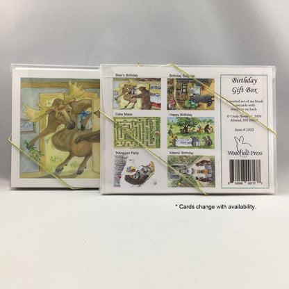 Birthday Assortment - Boxed Set of 6 Greeting Cards by Woodfield Press