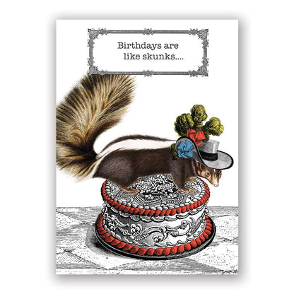 Skunk - Birthday Greeting Card by The Mincing Mockingbird - Maine Yarn & Fiber Supply