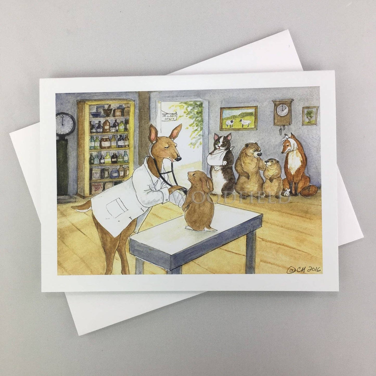 Doctor's Office - Greeting Card by Woodfield Press - Maine Yarn & Fiber Supply