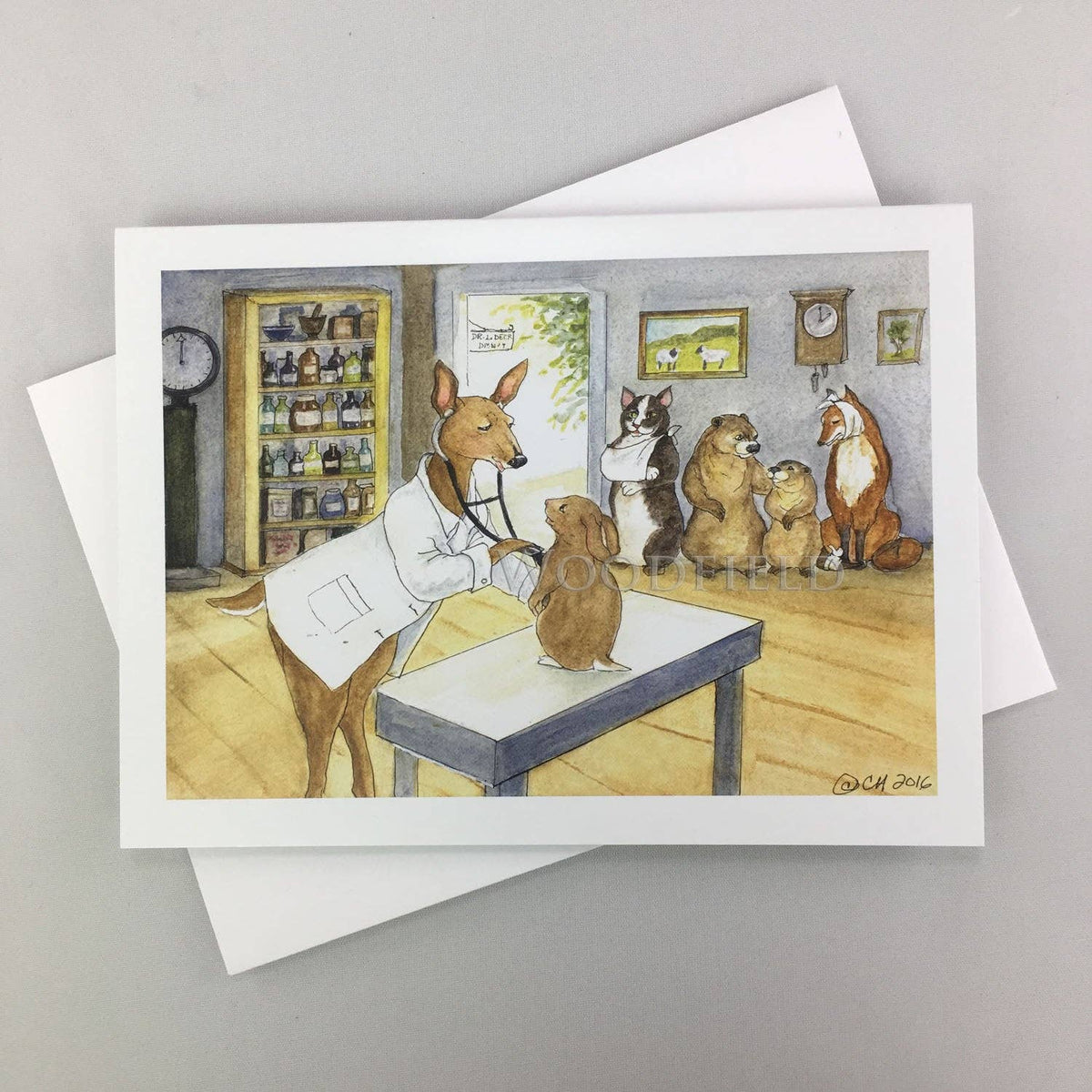 Doctor's Office - Greeting Card by Woodfield Press - Maine Yarn & Fiber Supply