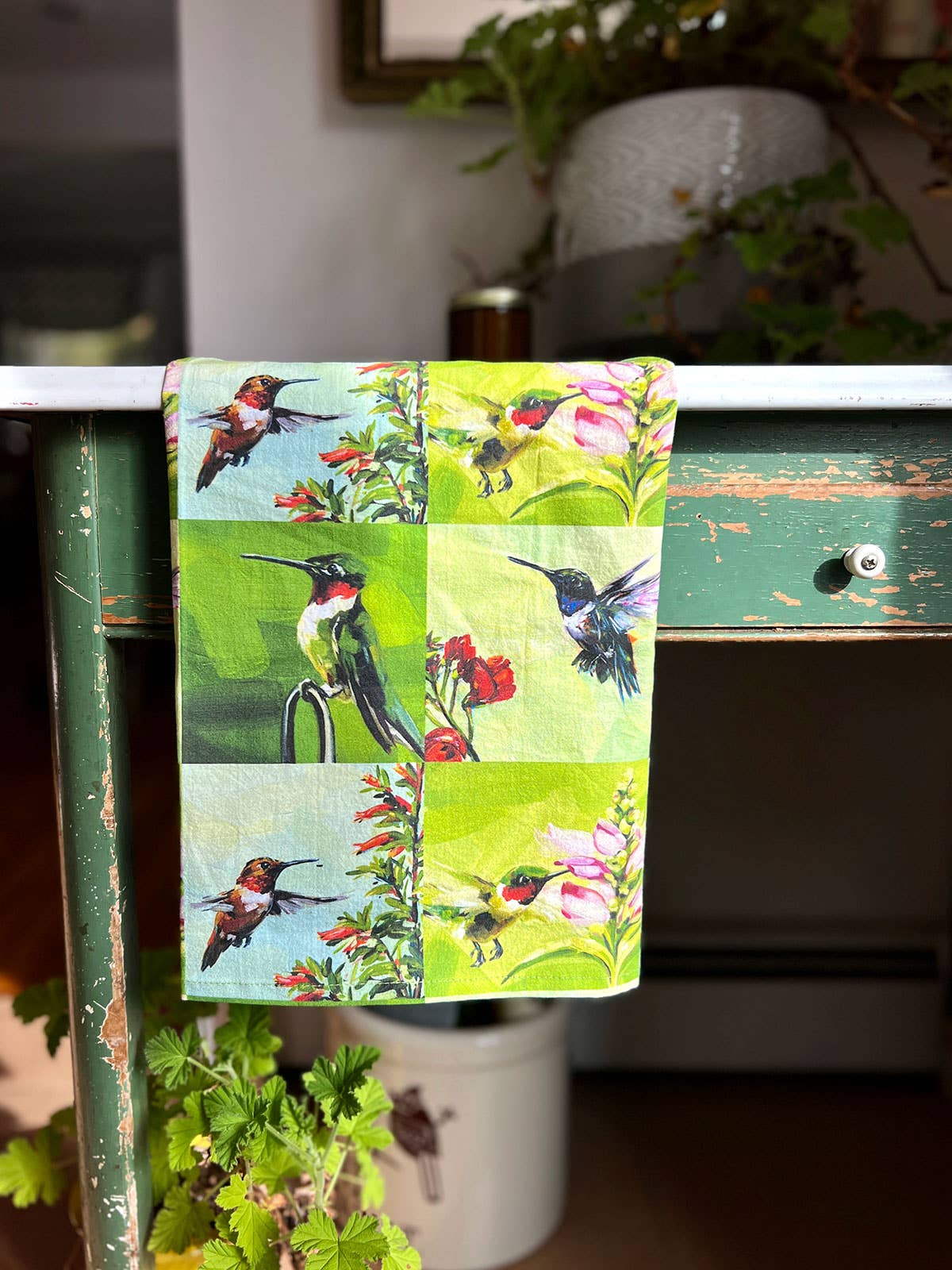 Hummingbird Tea Towel by Art by Alyssa