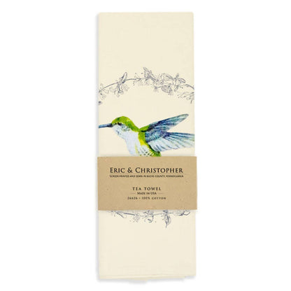 Hummingbird Tea Towel from Eric and Christopher - Maine Yarn & Fiber Supply