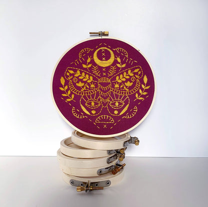 Rikrack - Mythic Moth Embroidery Kit - Maine Yarn & Fiber Supply