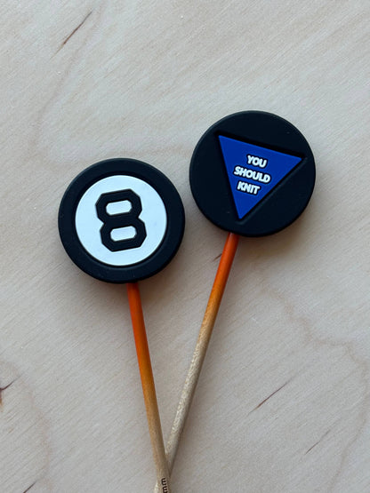Magic 8 Ball Stitch Stoppers from Comma Craft Co