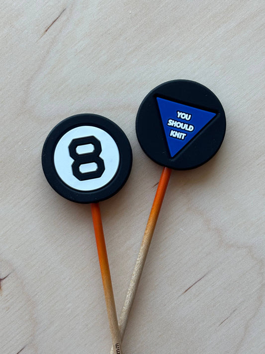 Magic 8 Ball Stitch Stoppers from Comma Craft Co
