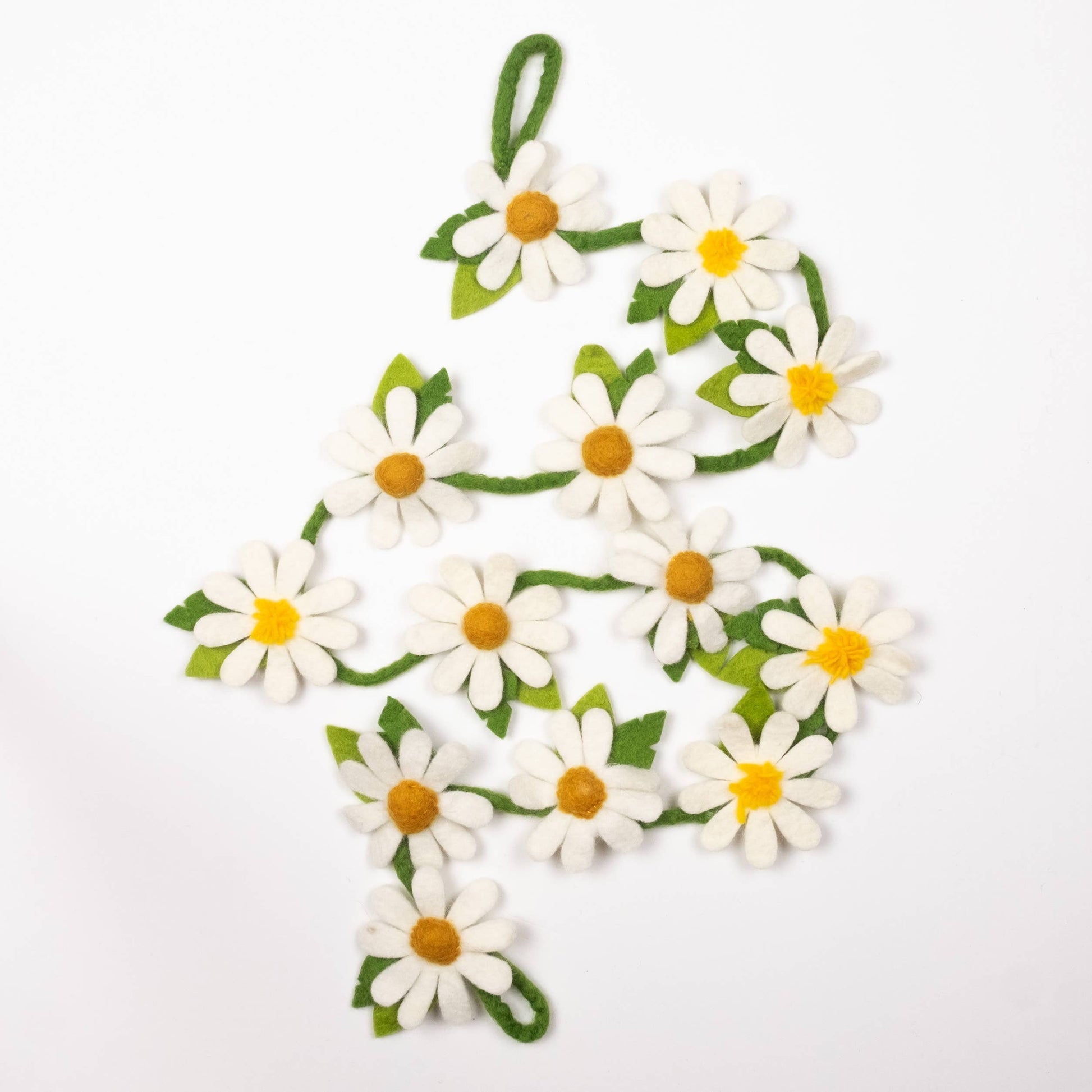 Daisy Felt Flowers Garland by The Winding Road - Maine Yarn & Fiber Supply
