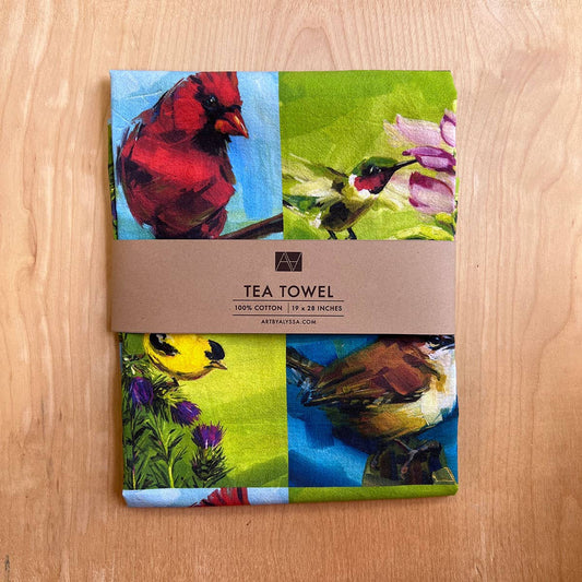 Summer Bird Tea Towel by Art by Alyssa