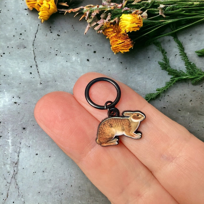 Rabbit Single Stitch Marker from Firefly Notes