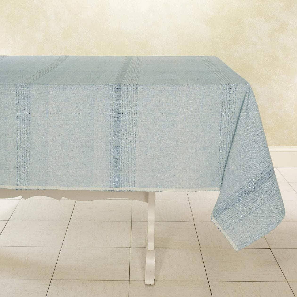 JUNIPER BERRY Handwoven Cotton Tablecloth from Sustainable Threads