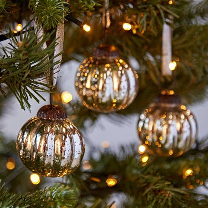 Antique Effect Glass Christmas Baubles by Paper High UK