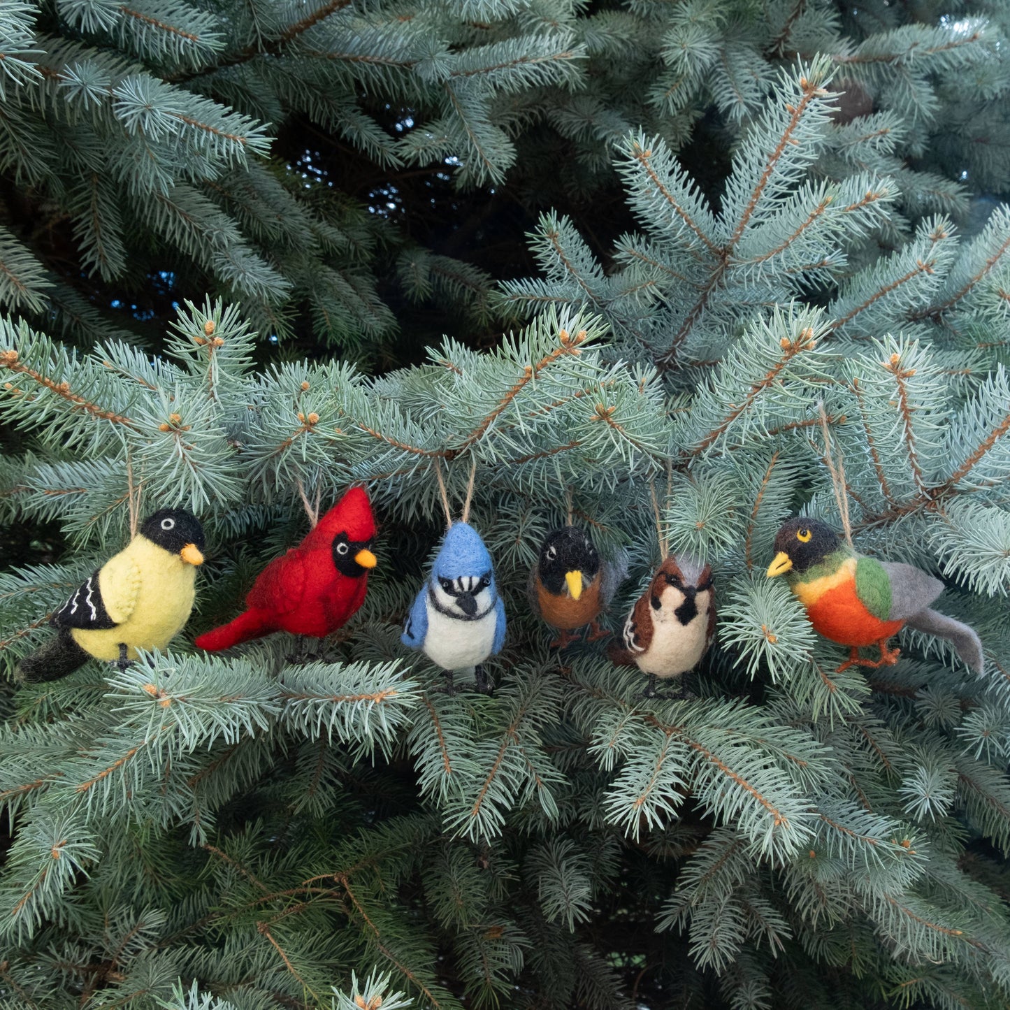 Felt Bird Ornaments from The Winding Road