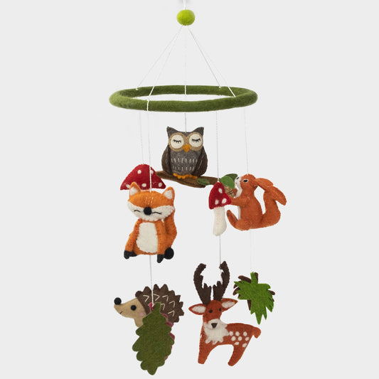 Felt Forest Creatures Baby Mobile by The Winding Road