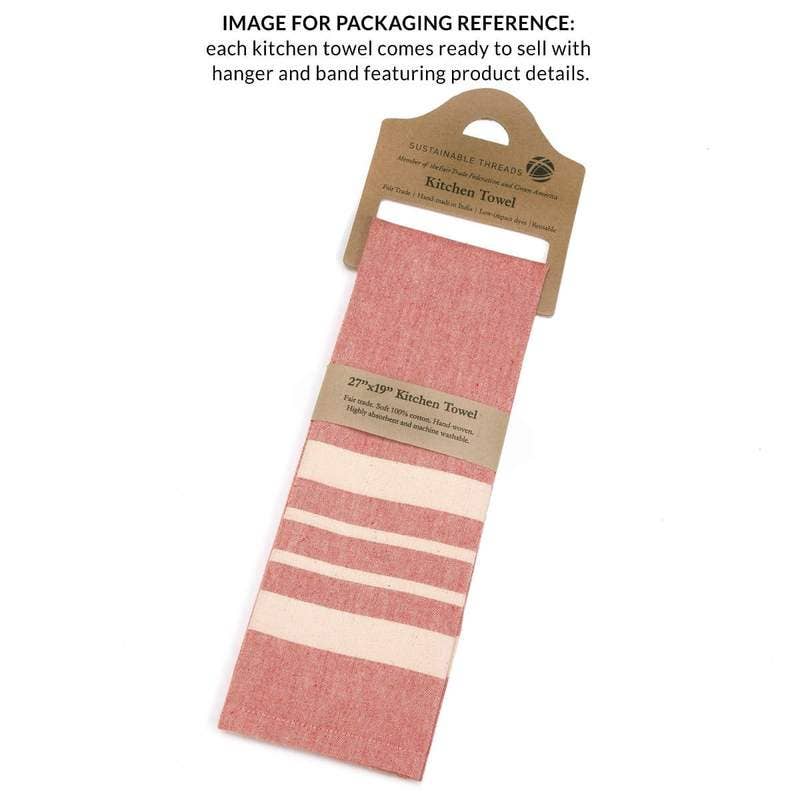 Butter - Handwoven Fair Trade Cotton Kitchen Towel from Sustainable Threads - Maine Yarn & Fiber Supply