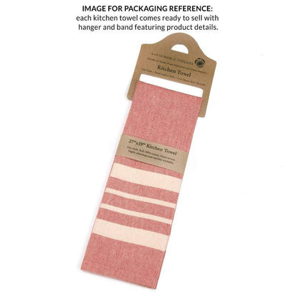Butter - Handwoven Fair Trade Cotton Kitchen Towel from Sustainable Threads - Maine Yarn & Fiber Supply
