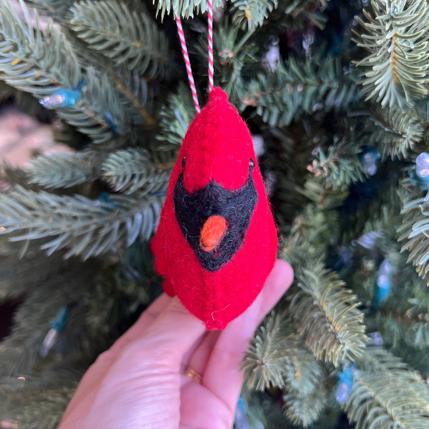 Large Cardinal Felt Wool Ornament from Ornaments 4 Orphans