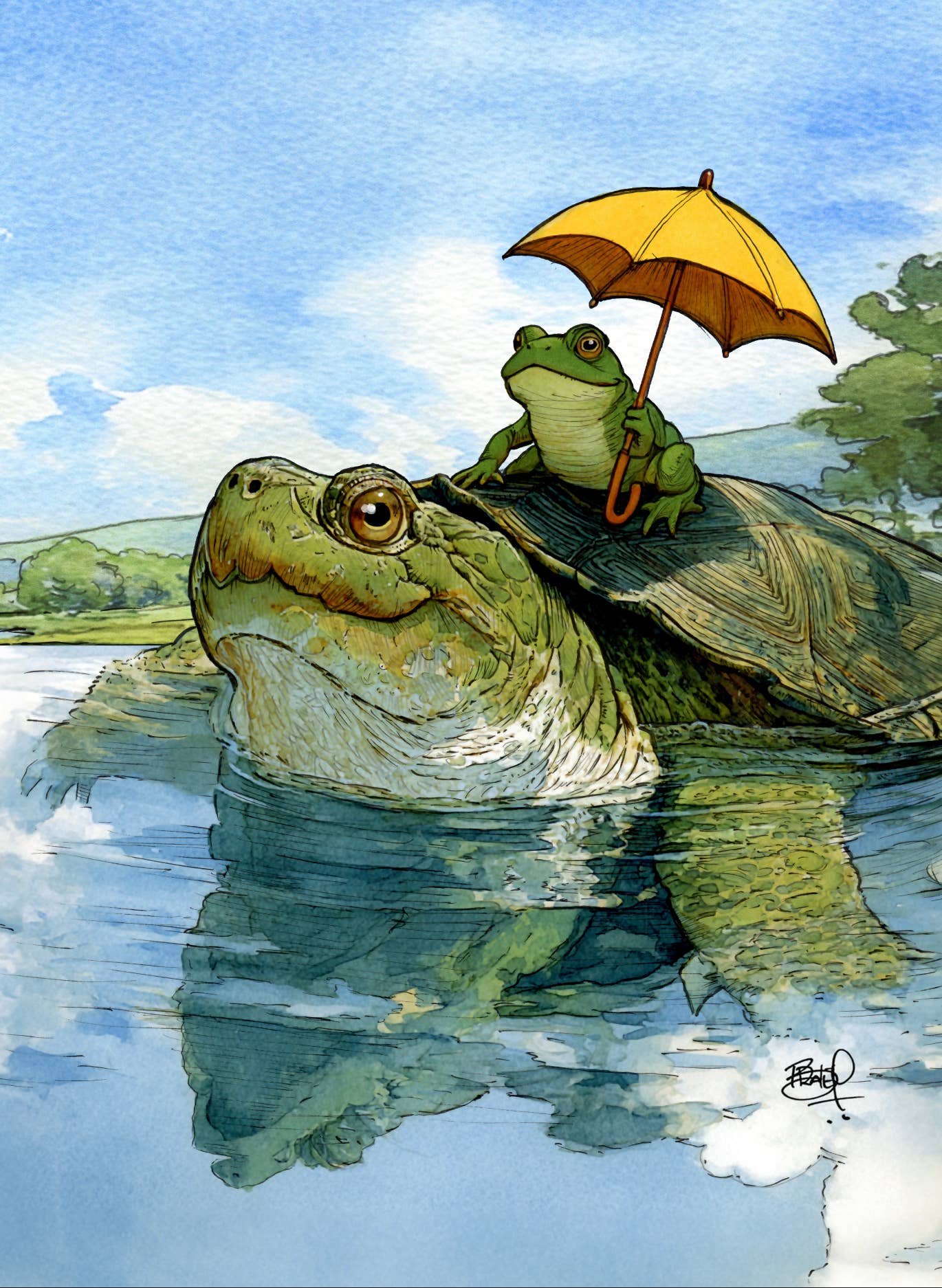 Hitching a Ride Greeting Card (blank inside) by Shawn Braley Illustration - Maine Yarn & Fiber Supply