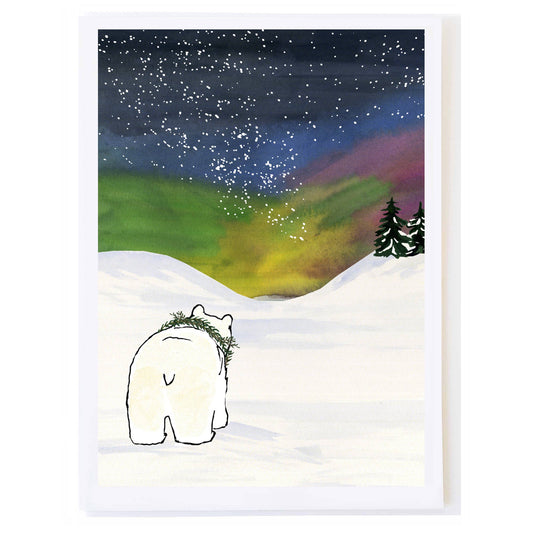 Northern Lights - Greeting Card (Blank Inside) by Molly O