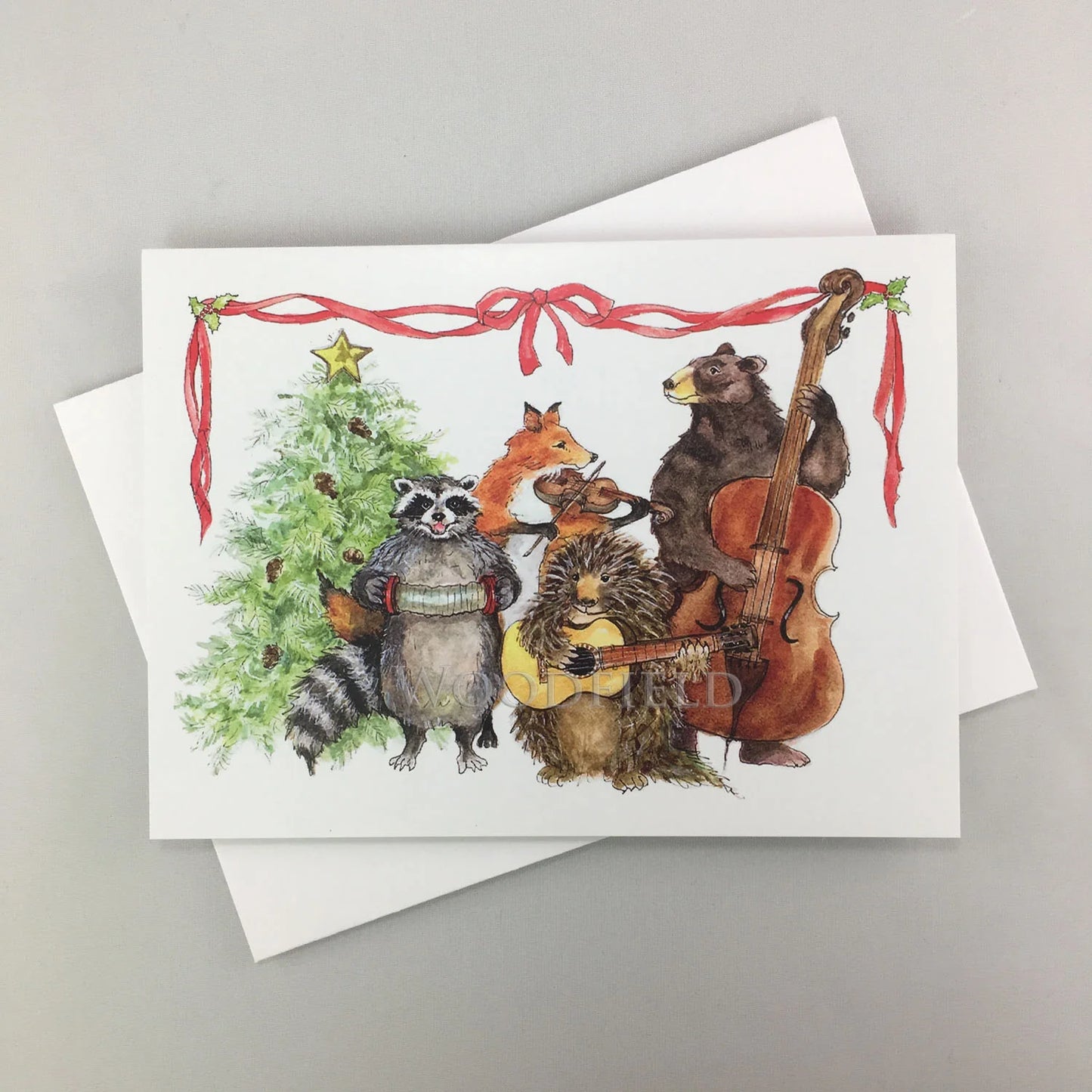 Christmas Band - Single Greeting Card by Woodfield Press