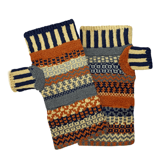 Nutmeg Fingerless Mittens from Solmate Socks