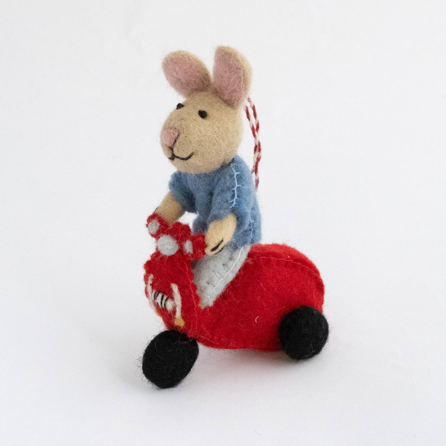 Bunny Riding a Vespa Easter Ornament by The Winding Road - Maine Yarn & Fiber Supply