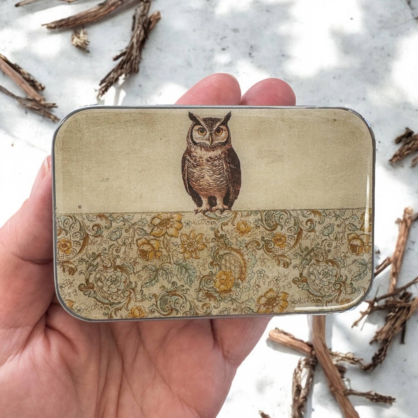 Owl Notions Tin from Firefly Notes
