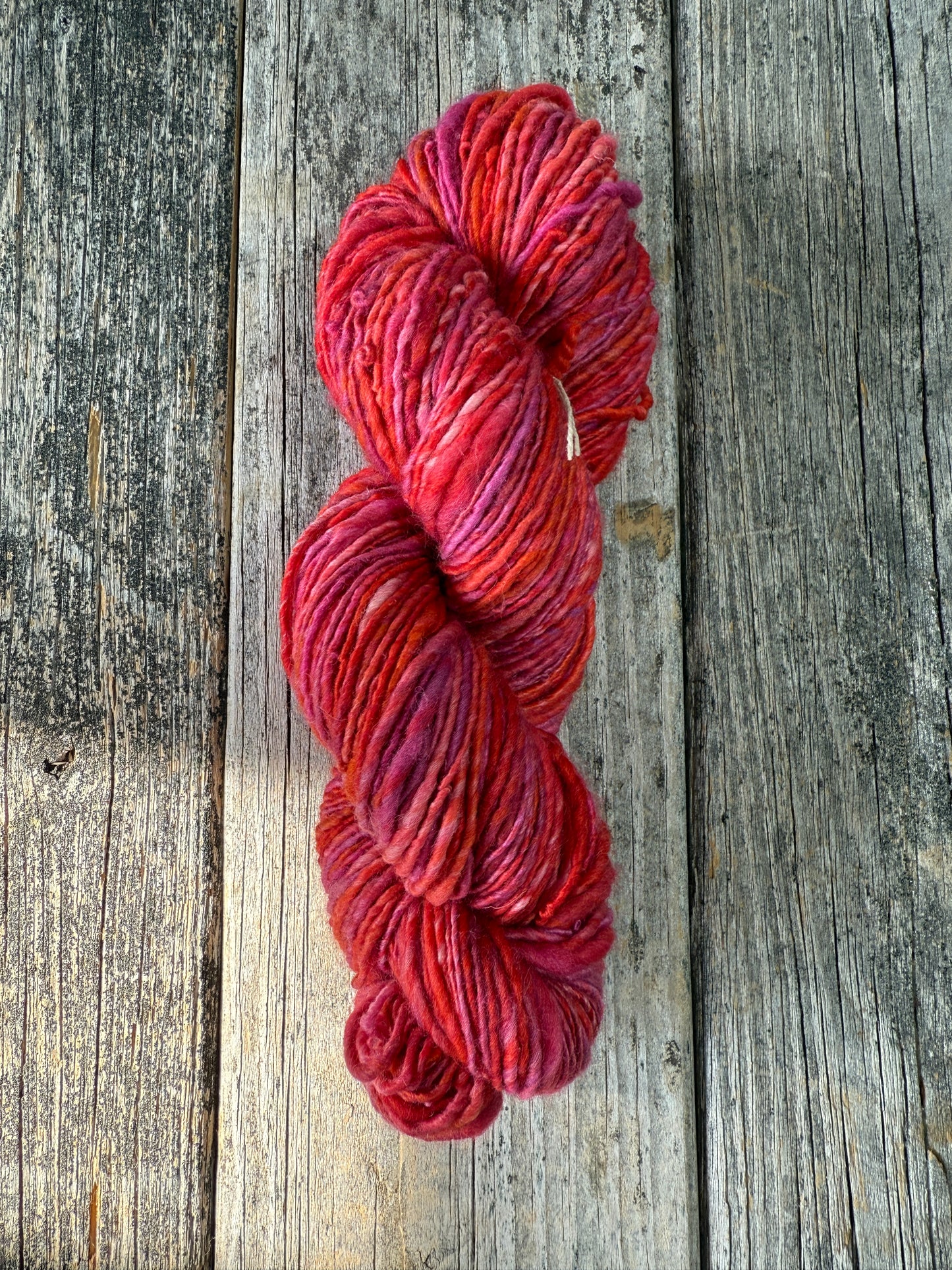 Hand Dyed and Spun BFL Top 4oz “A Little Risk”