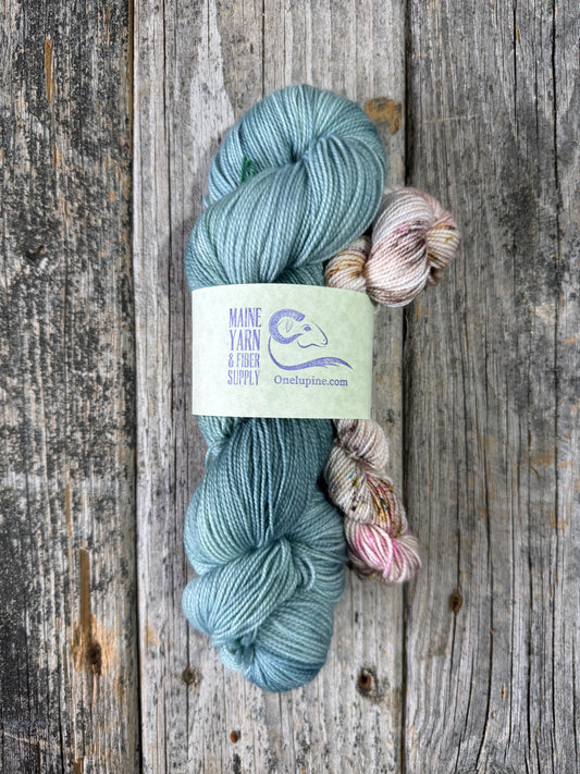 Pemaquid: Echo Lake + Botanical - Riff Shawl Kit