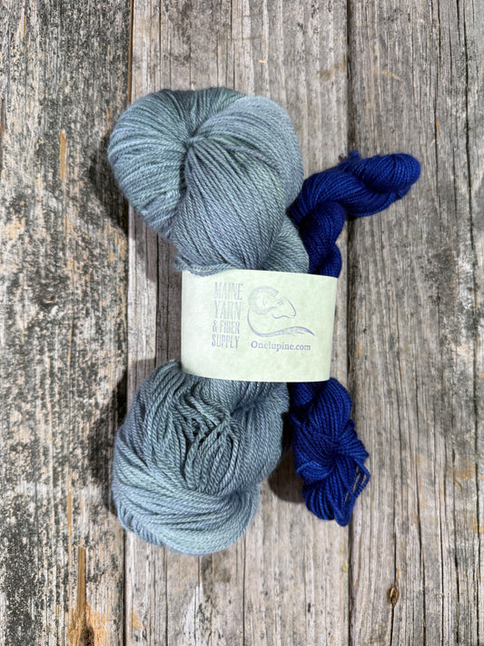 Casco : Echo Lake + Blue Wave - Riff Shawl Kit