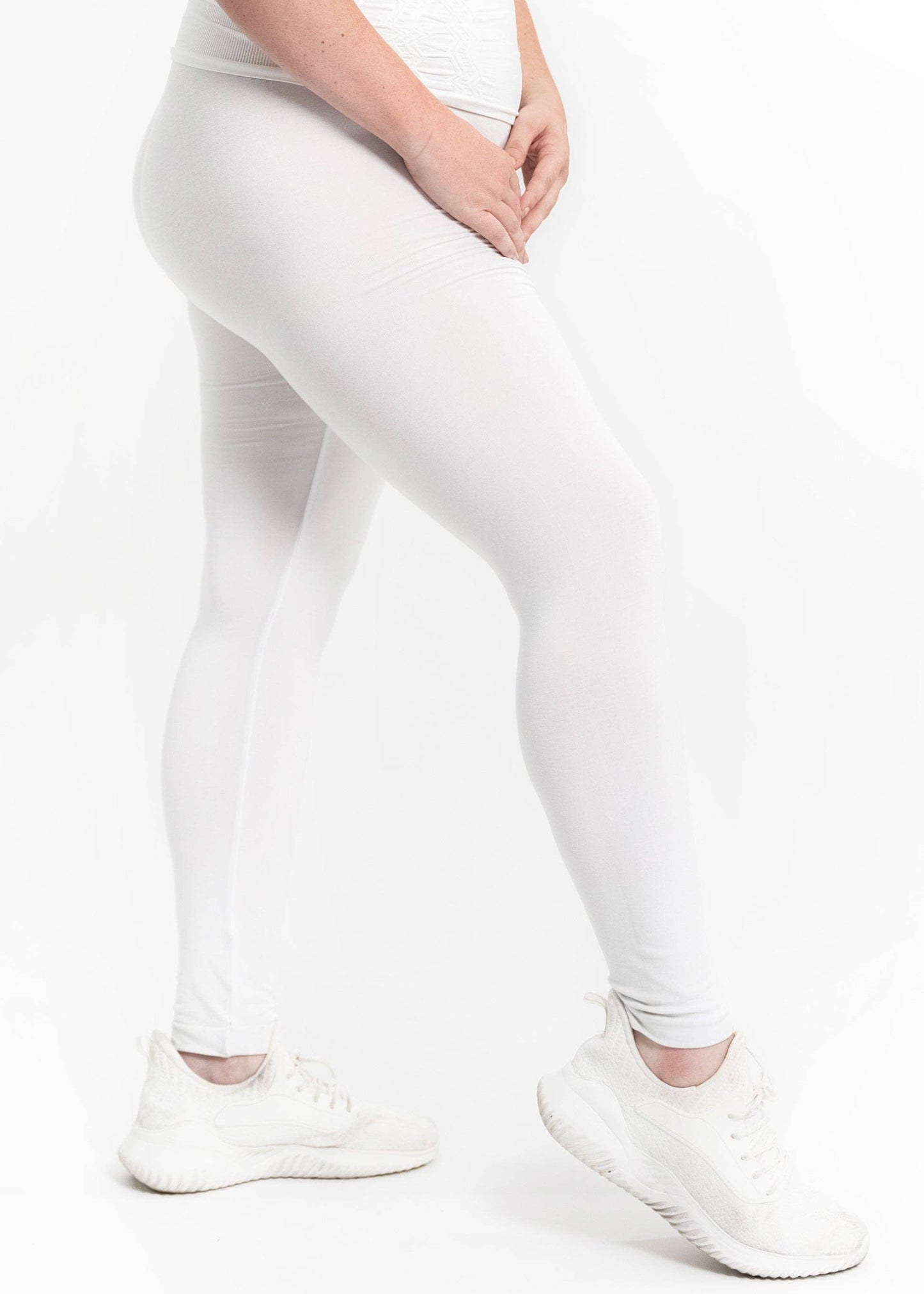 PLUS High-Waist Full Length Leggings by Elietian