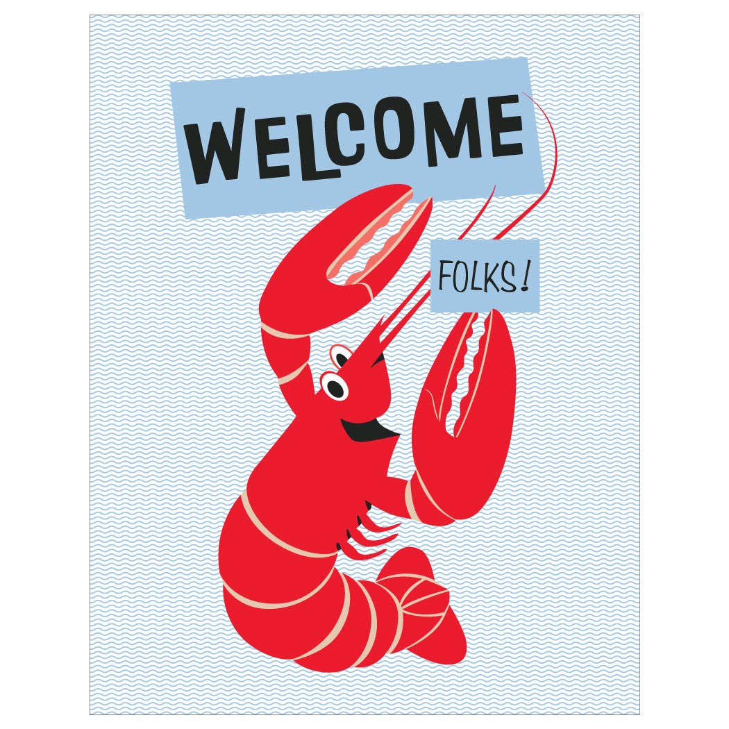 Welcome Folks Lobster Magnet by Fridgedoor