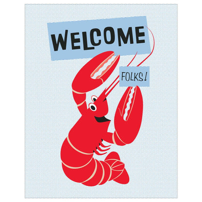 Welcome Folks Lobster Magnet by Fridgedoor