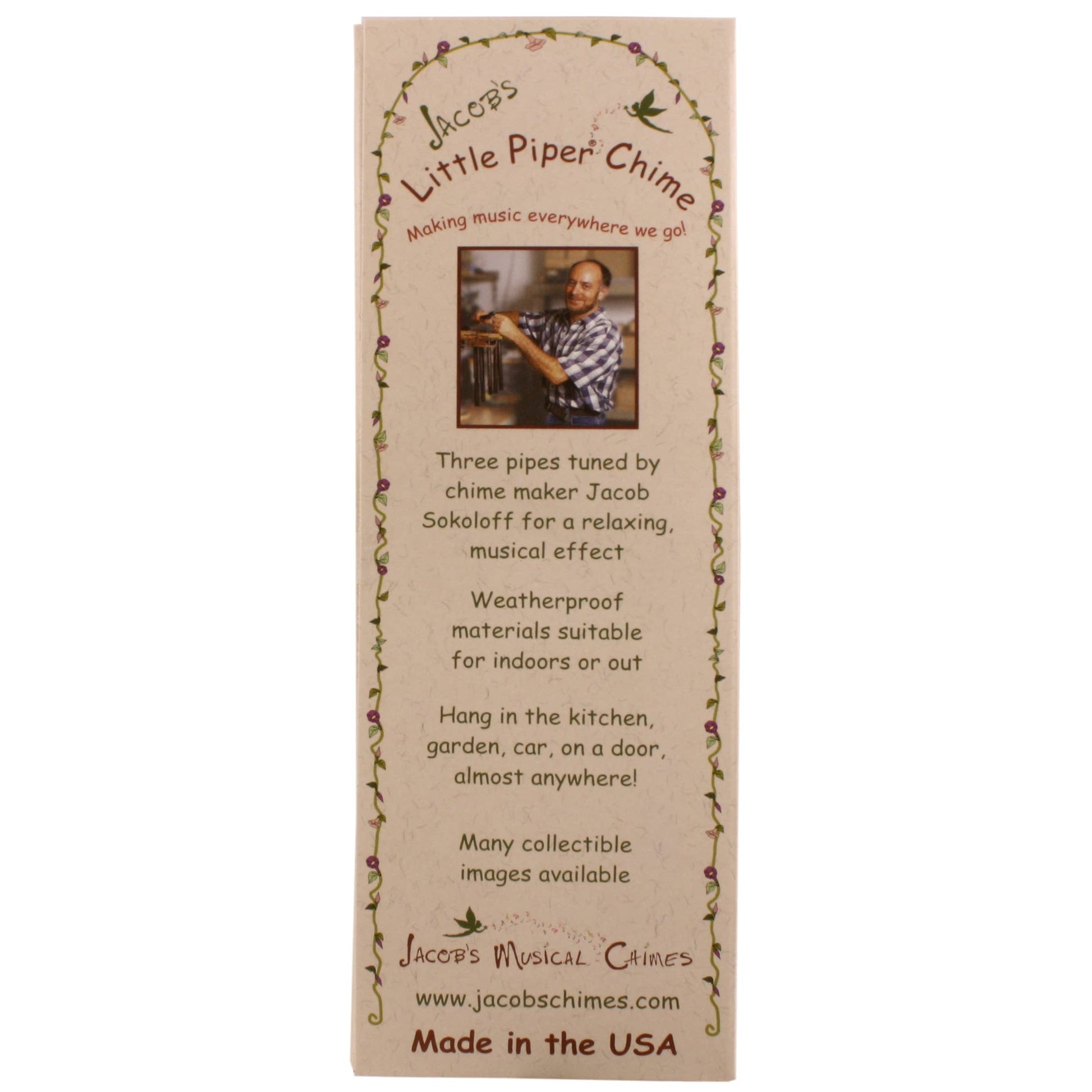 Owl - Little Piper Chime by Jacob's Musical Chimes - Maine Yarn & Fiber Supply
