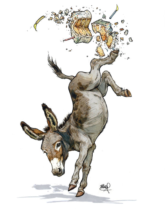 Kick Ass Birthday Greeting Card (blank inside) by Shawn Braley Illustration