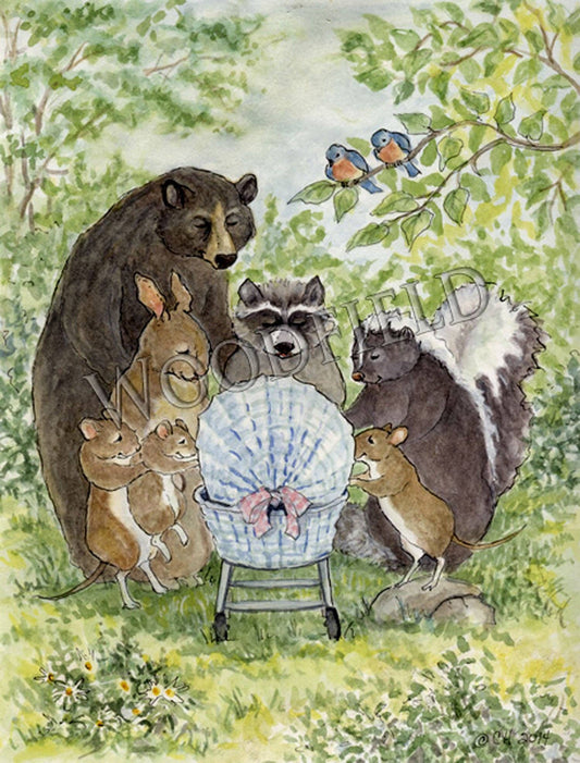 New Arrival - Greeting Card by Woodfield Press