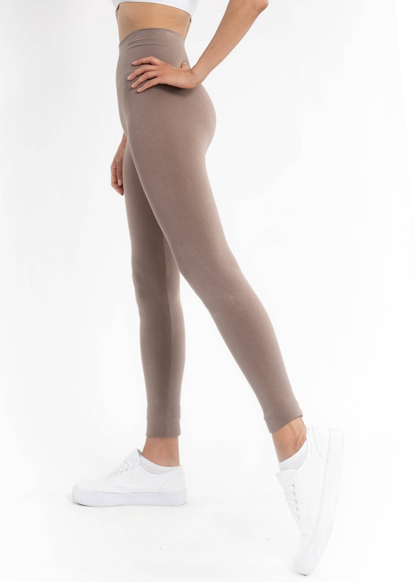 High-Waist Full Length Leggings by Elietian