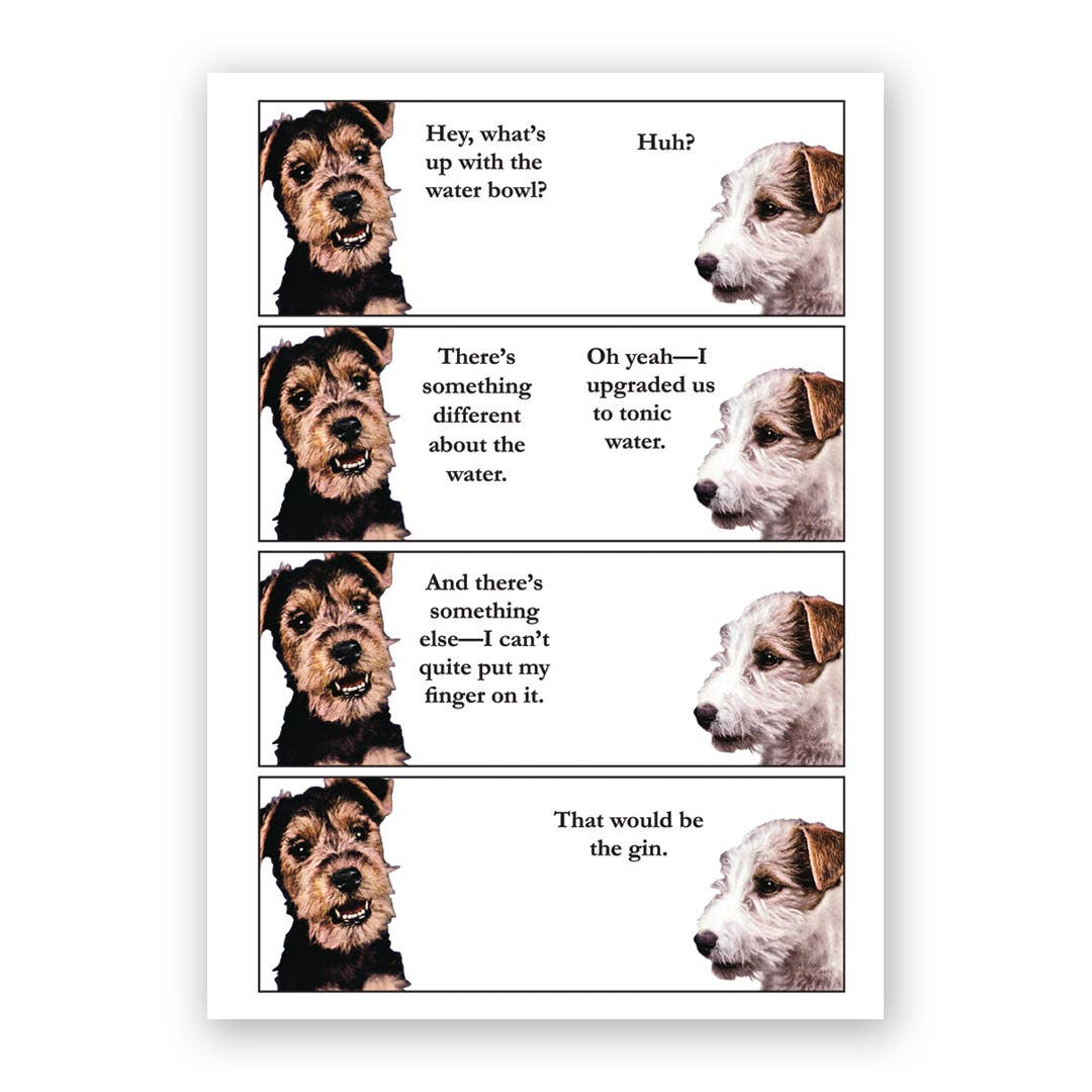 Gin Dog - Greeting Card by The Mincing Mockingbird - Maine Yarn & Fiber Supply