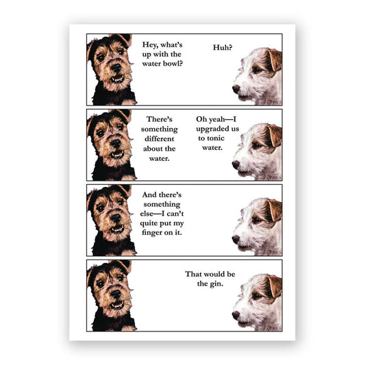 Gin Dog - Greeting Card by The Mincing Mockingbird - Maine Yarn & Fiber Supply