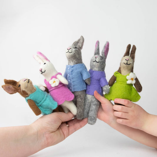 Felt Bunny Dolls from The Winding Road