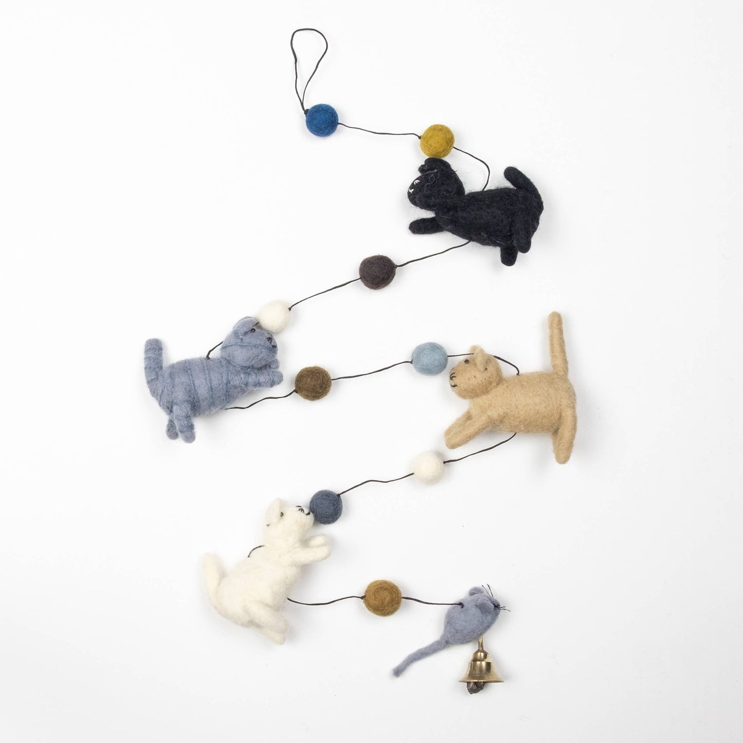 Cat Felt Garland by The Winding Road