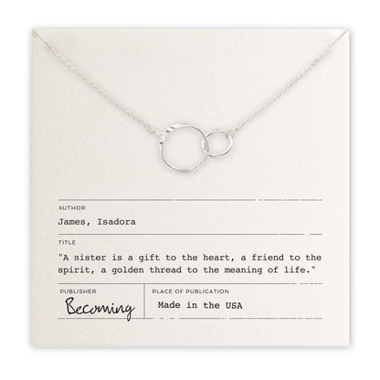 Sisters Sterling Silver Necklace by Becoming Jewelry