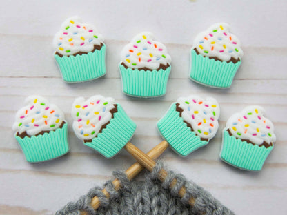 Green Cupcake Stitch Stoppers from Fox & Pine Stitches